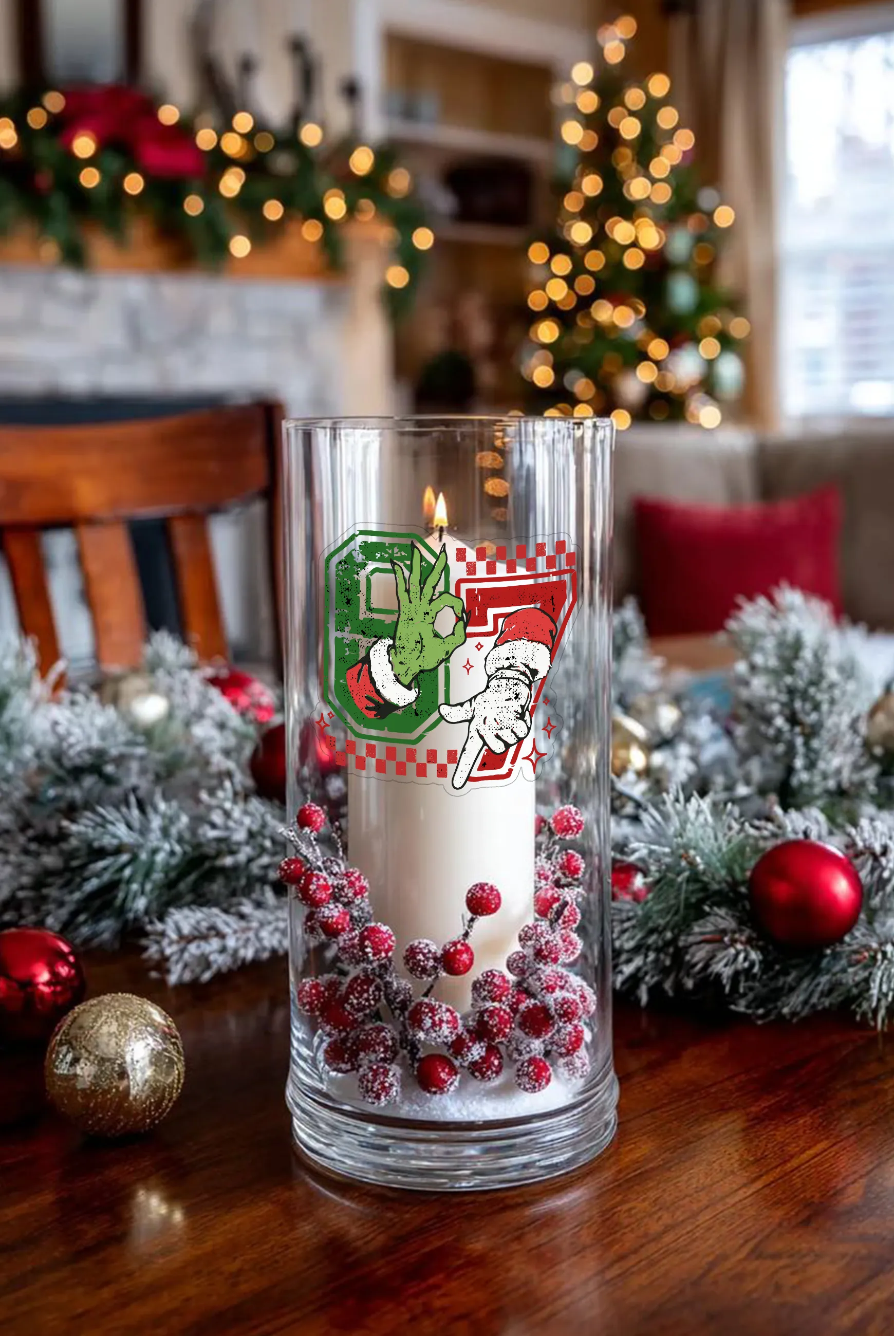 Merry 67 | Sticker | White | 2.81″ × 2.5″